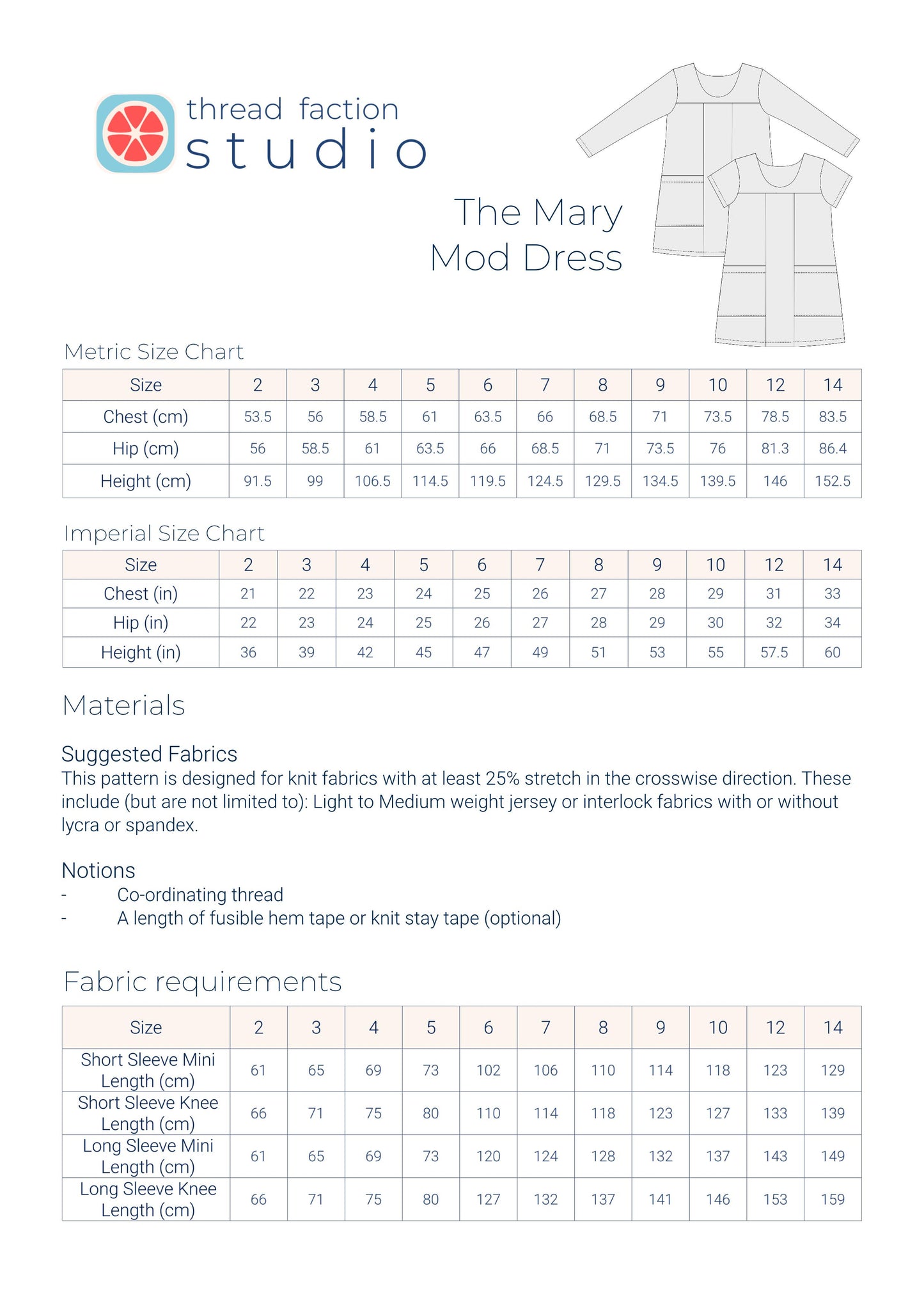 The Mary Mod Dress Pattern