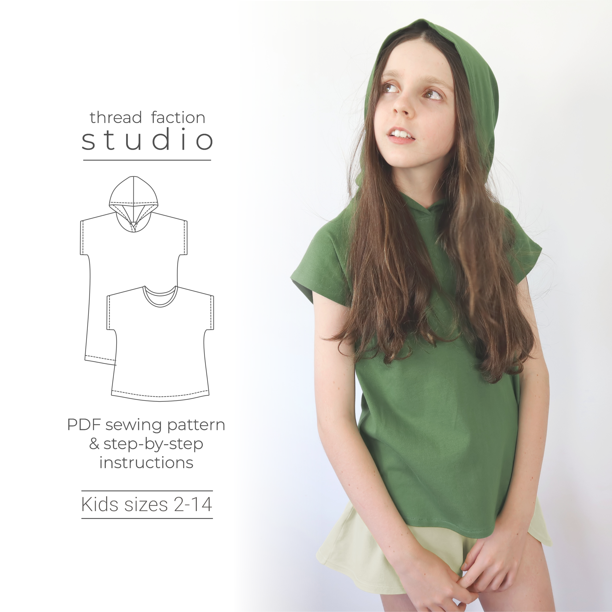 Thread Faction Girls Dolman Sleeve Dress and Top Sewing Pattern  Top  sewing pattern, Dolman sleeve dresses, Sewing patterns girls