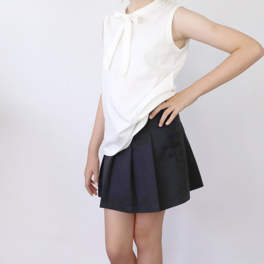 Zero Waste Pleated Skirt to Skort Hack