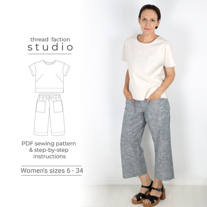 Lake Woven T-Shirt and Pant Bundle