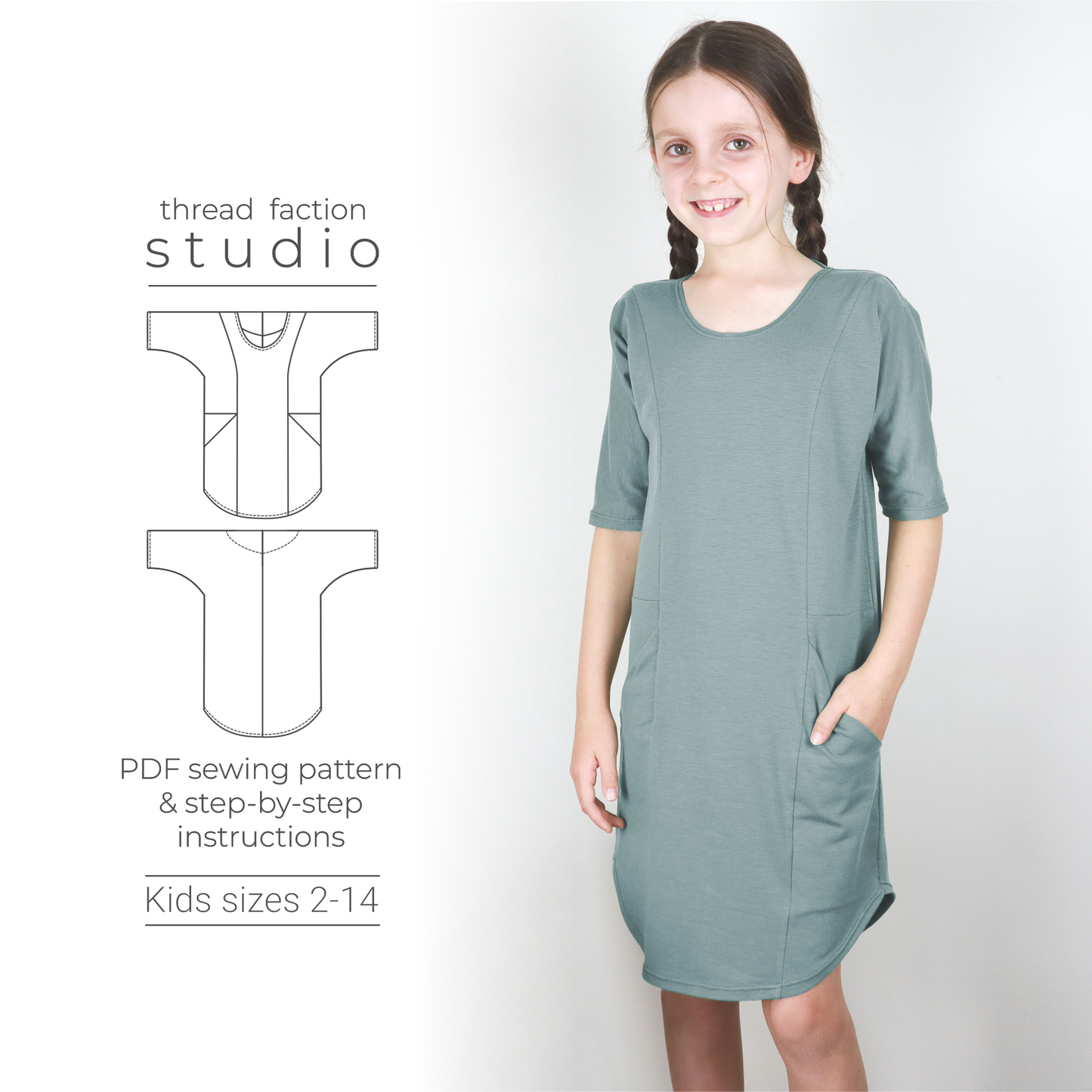 Zero Waste Dolman Sweater Dress Pattern