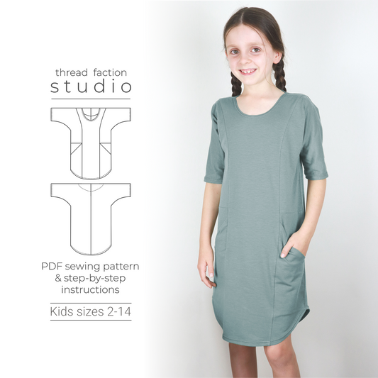Zero Waste Dolman Sweater Dress Pattern