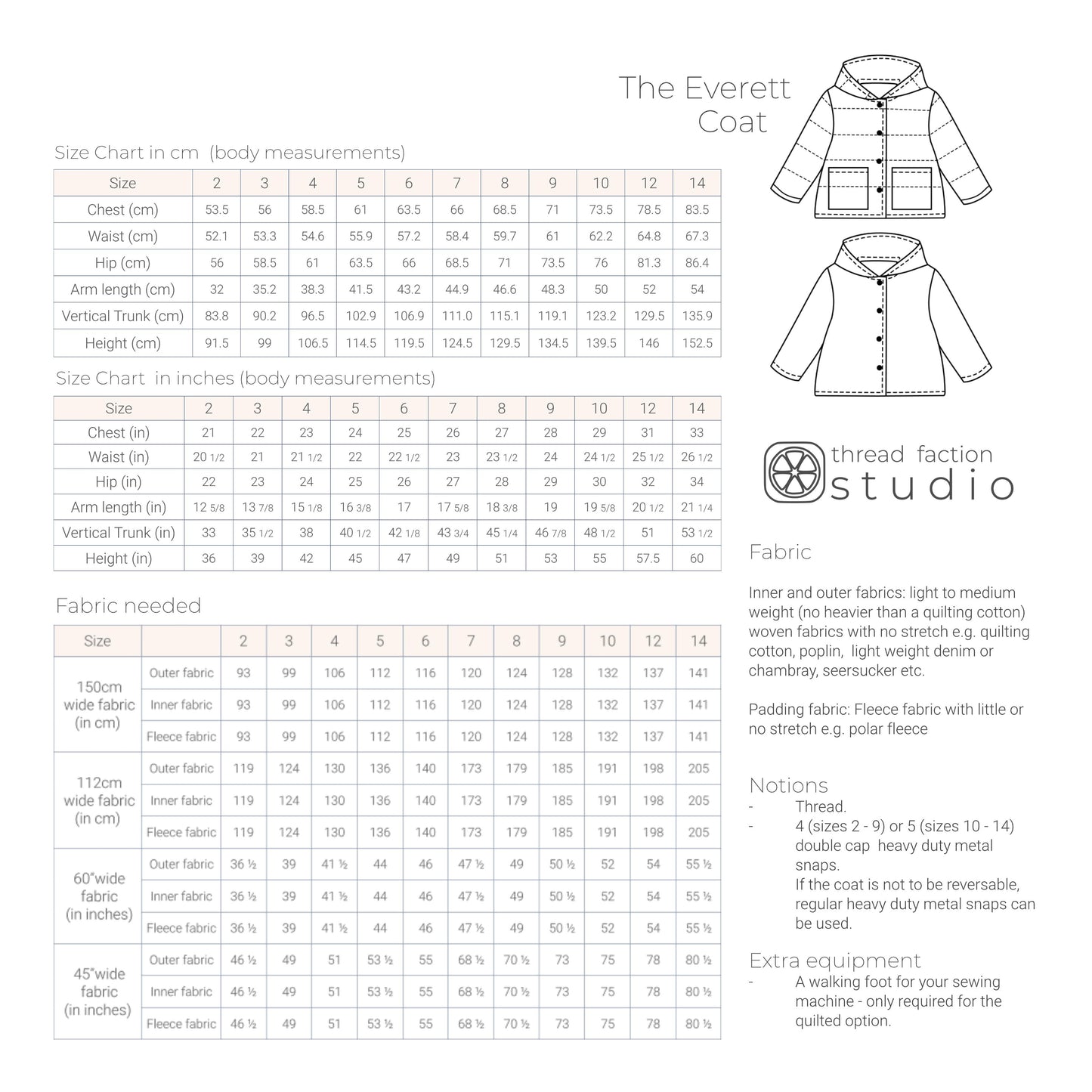 The Everett Coat PDF Sewing Pattern