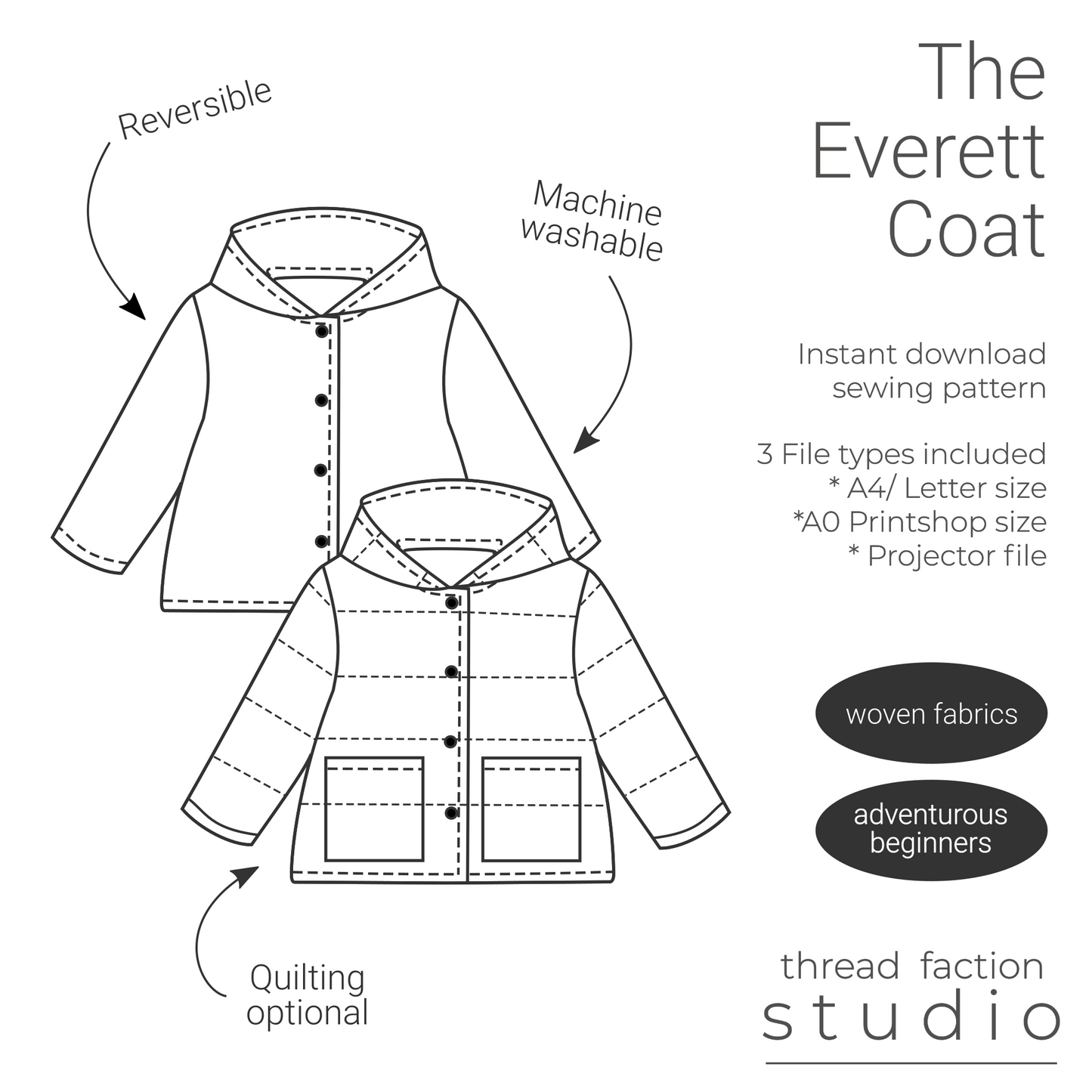 The Everett Coat PDF Sewing Pattern