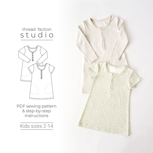 The Hang About Henley T-shirt Dress or Nightgown Pattern