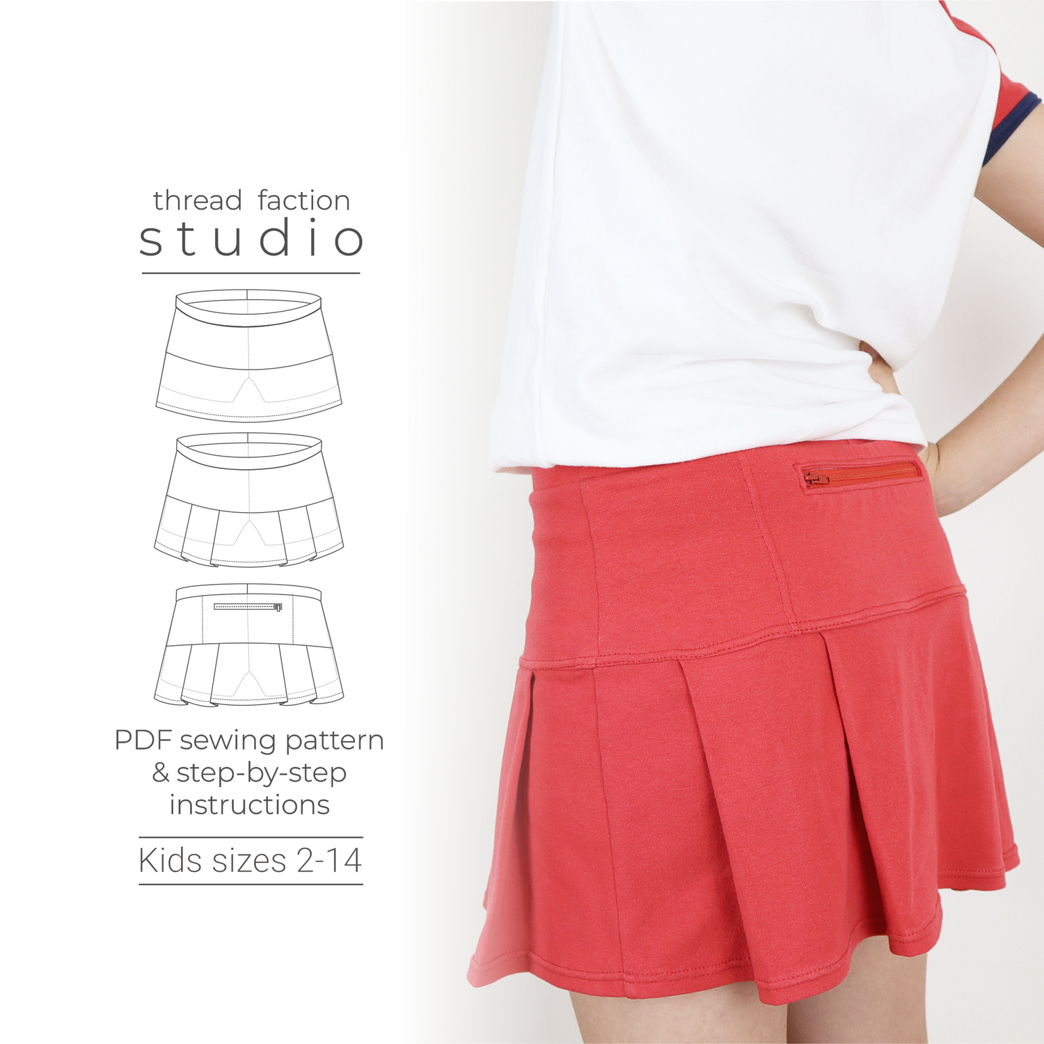 Pleated tennis sales skirt sewing pattern