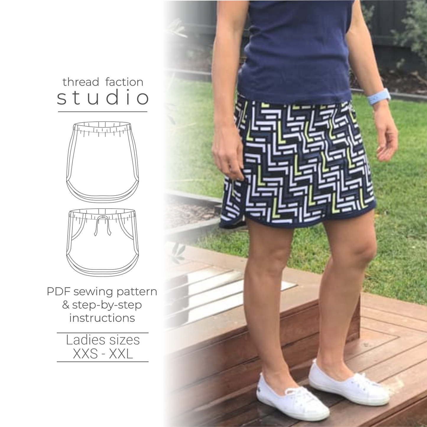 #208 Ladies Casual skirt - Instant download PDF Sewing Pattern