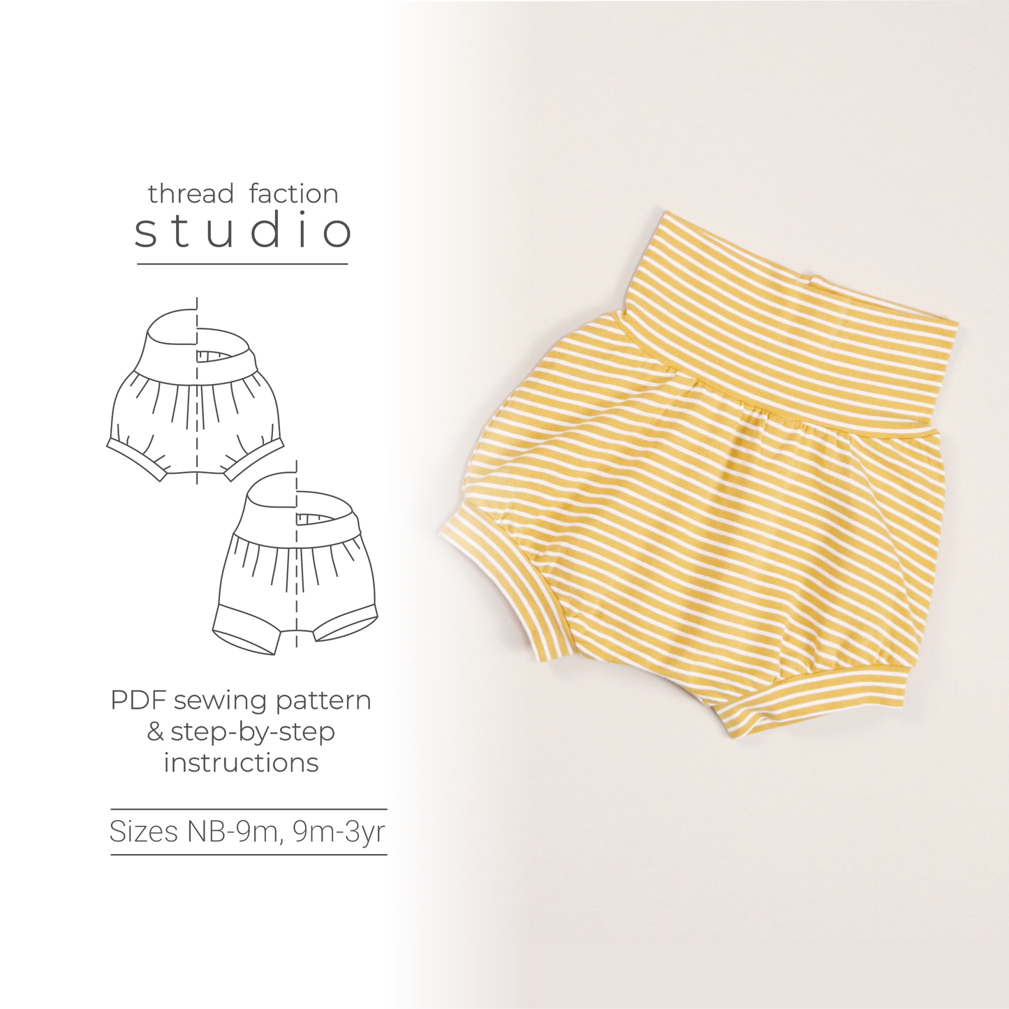 Grow-with-me Shorties PDF Sewing Pattern