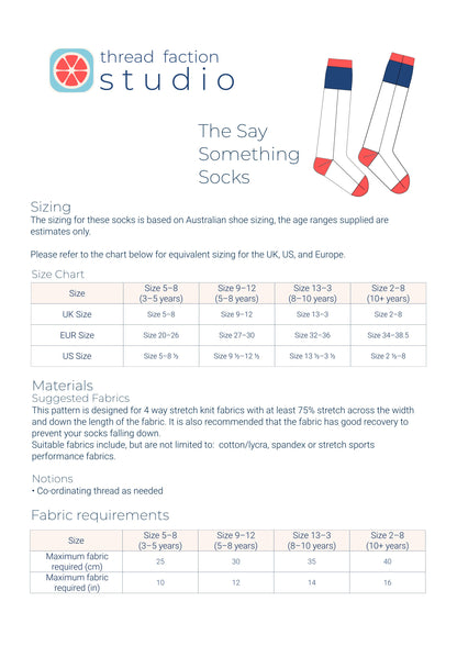The Say Something Socks