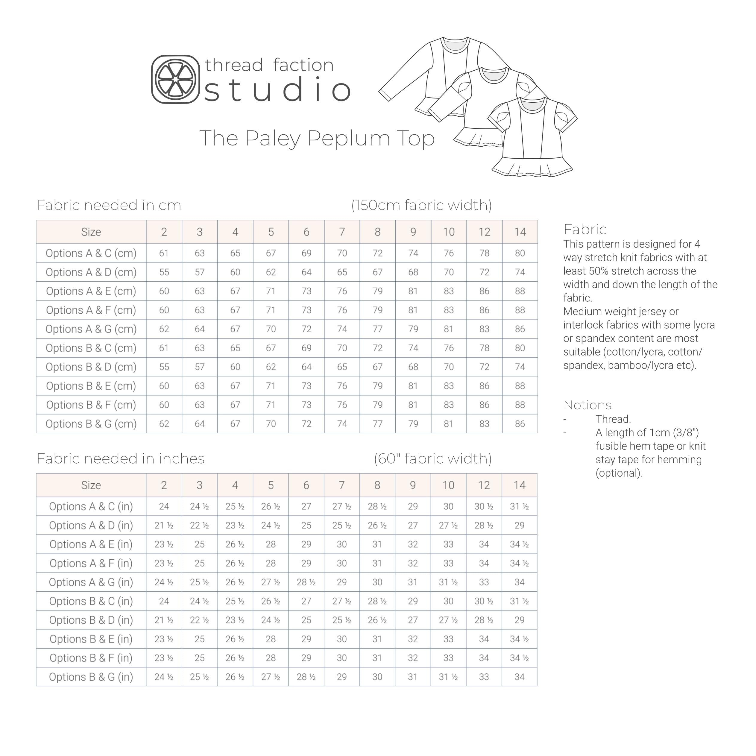 The Paley Peplum Top – Thread Faction Studio
