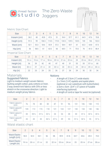 Zero Waste Joggers Pattern