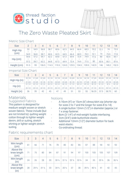 Zero Waste Pleated Skirt