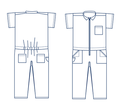 Zero Waste Utility Jumpsuit Pattern