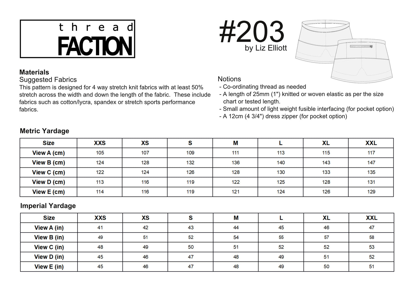 #203 Ladies Sports Skort- Instant download PDF Sewing Pattern