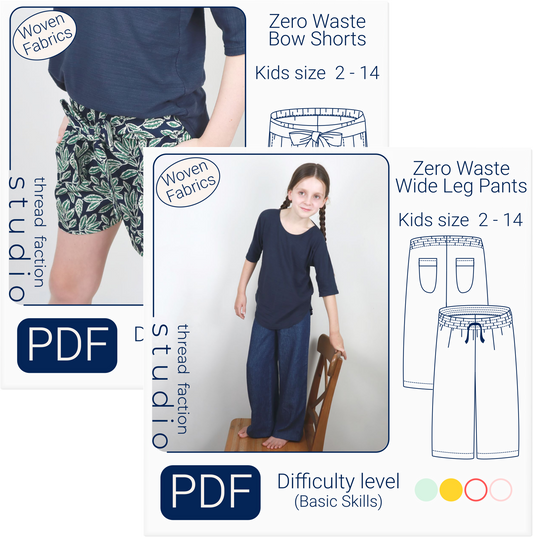 Zero Waste Shorts and Pants Pattern Bundle