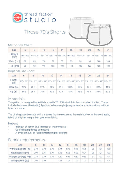 Those 70's Shorts (women's)